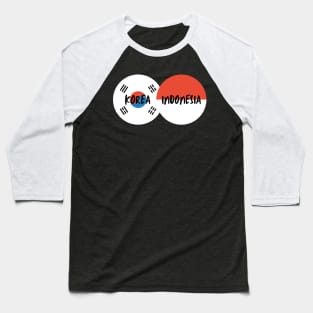 Korean Indonesian - Korea, Indonesia Baseball T-Shirt